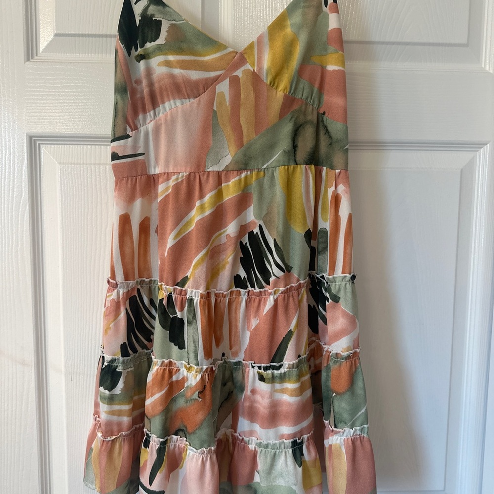 Floral Kids Dress in Pink and Green